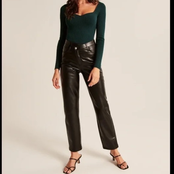 Abercrombie and Fitch Vegan Leather Dad\90s pants 29L - Picture 5 of 5